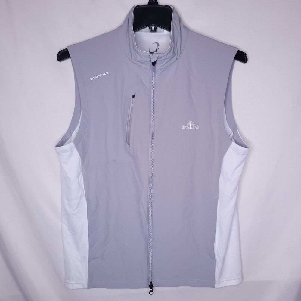 Zero Restriction Vest Mens Medium Gray Z710 Full Zip Golf Performance